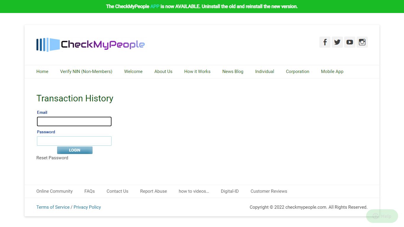 Login - checkmypeople
