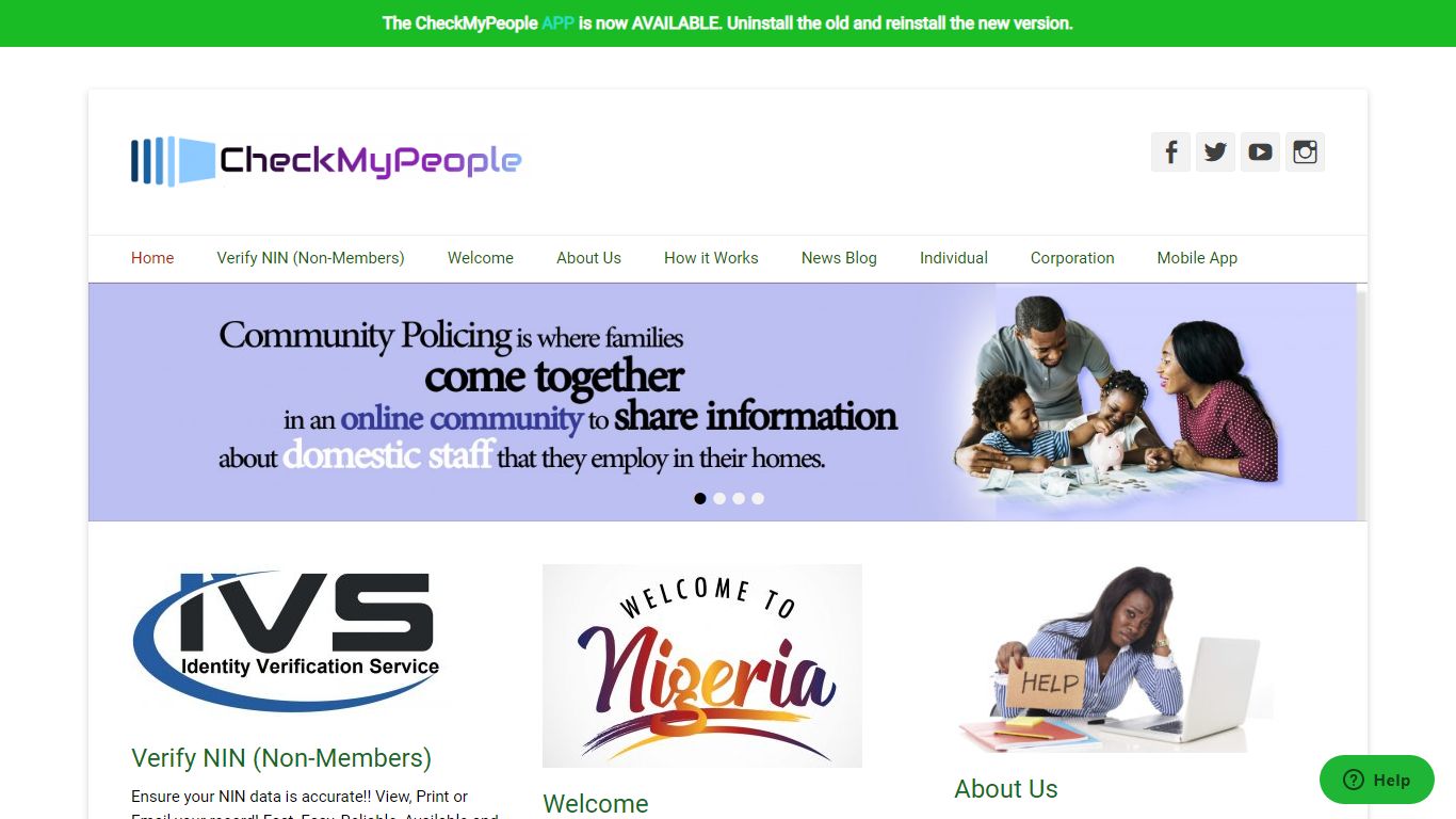 checkmypeople - Primary Menu